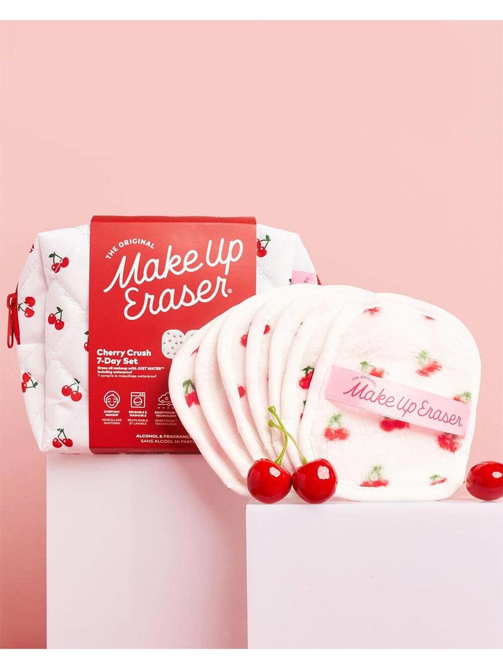 Cherry Crush 7-Day Set Makeup Eraser Washable and Reusable